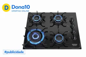 Cooktop Itatiaia 4 Bocas Tripla Chama Ferro Fundido