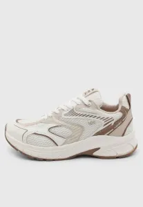 Tênis Feminino Via Marte Branco Cadarço Sola Alta 4cm
