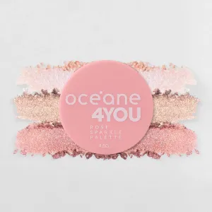 Trio de Sombras Rose Sparkle 4YOU – Alta Pigmentação, Glitter Rosé e Longa Duração