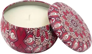 Vela Aromática Artesanal Vanilla Cera de Coco Mandala 110g