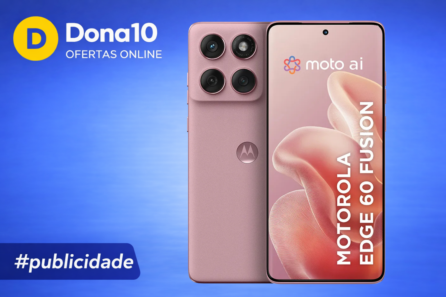 Smartphone Motorola Edge 60 Fusion 5g - 256gb 16gb (8gb Ram+8gb Ram Boost) 50mp Sony Ai Camera Ip68 Nfc - Rosa