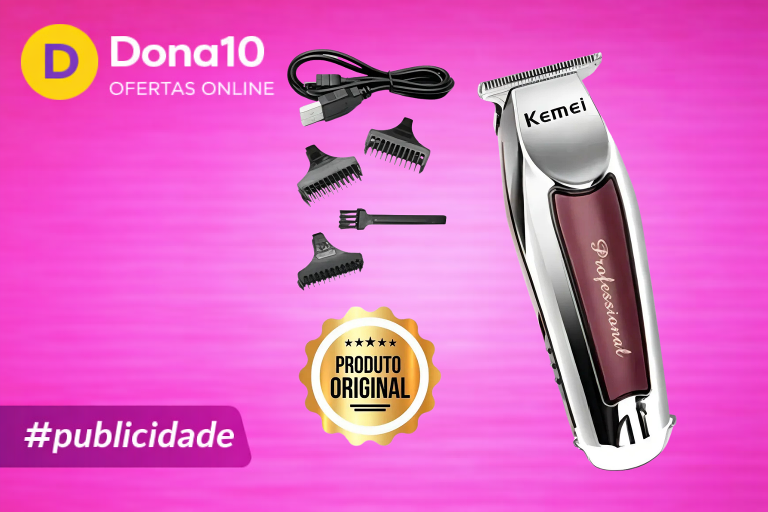 Maquininha Para Pezinho Aparador De Pelo Kemei Bivolt