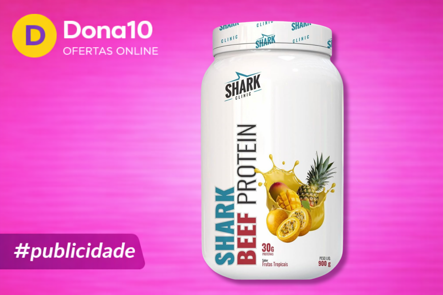 WHEY BEFF PROTEIN - SABOR FRUTAS TROPICAIS - 900G