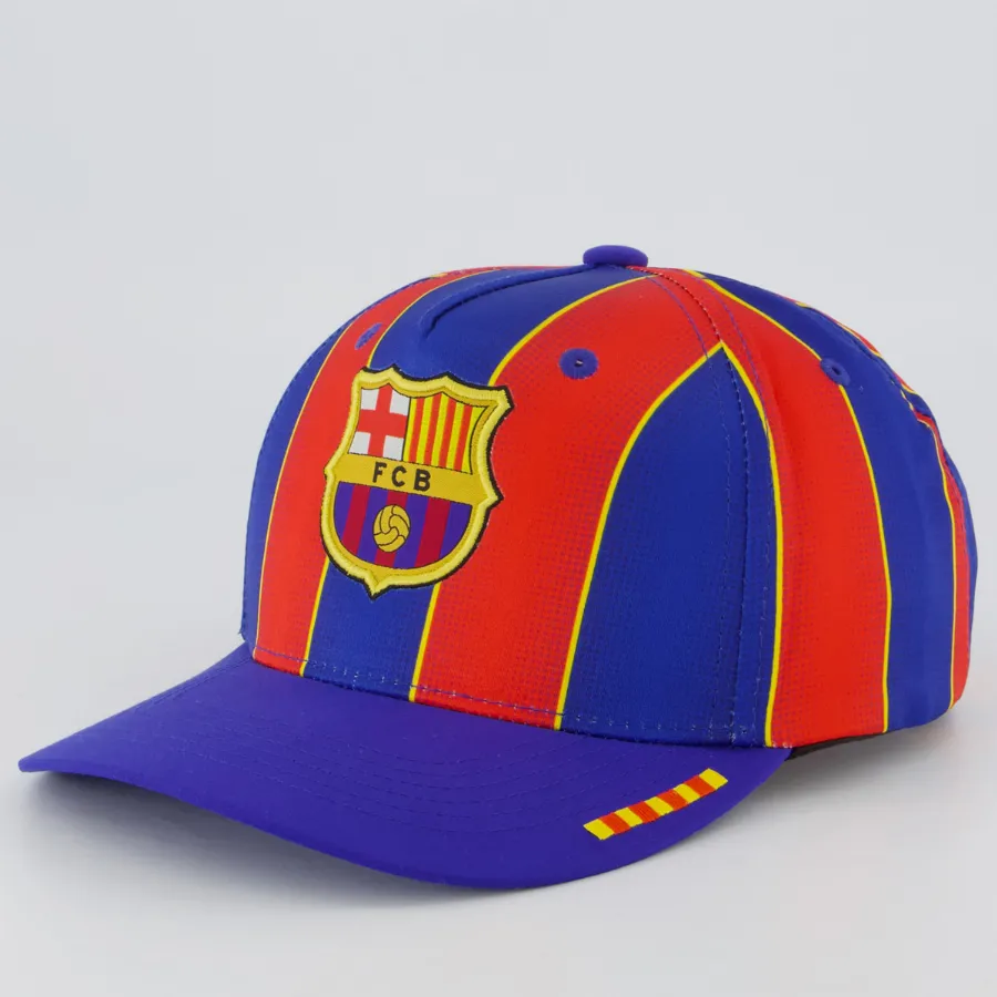 Boné Barcelona Americano Azul e Vermelho - FutFanatics