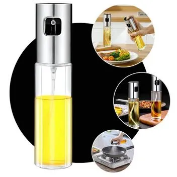 Borrifador de Azeite e Óleo 100ml em Vidro Spray Pulverizador Gourmet para Cozinha, Salada, Churrasco e Temperos - Importado