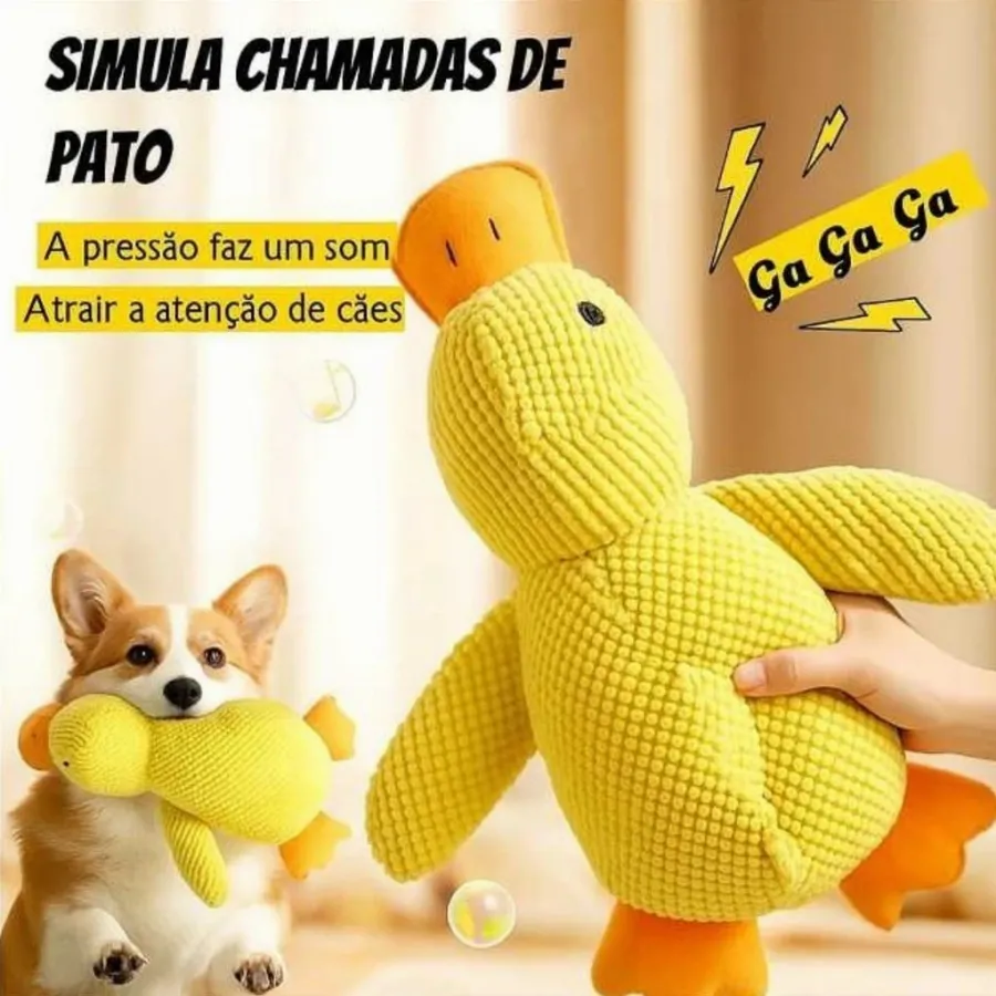 Brinquedo Interativo de Pelúcia para Cães e Gatos Pato 45cm | Shopee Brasil