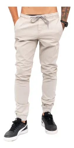 Calça Jogger Masculina Heyju com Bolsos e Ajuste na Cintura