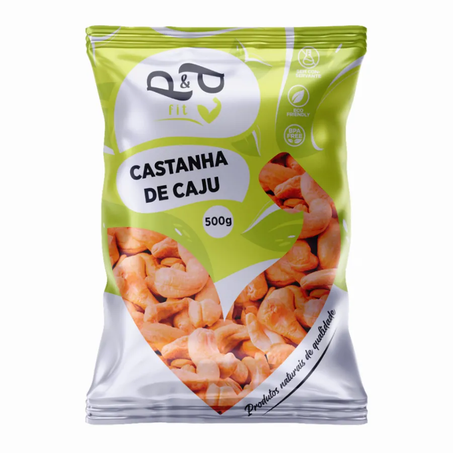 Castanha de Caju em Pedaço/Bandas 500g Torrada (Com ou Sem Sal) - P&amp;P | Shopee Brasil