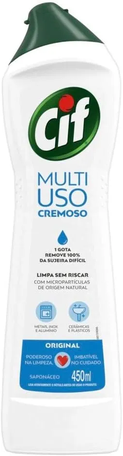 Cif Cremoso Limpeza Milagrosa Remove 100% Da Sujeira 450 Ml