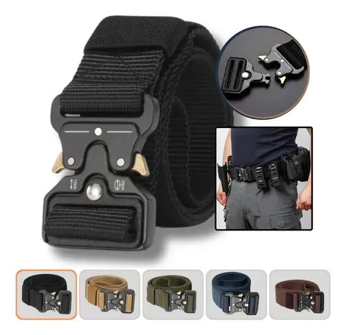 Cinto Tático Militar Nylon com Fivela Metálica de Engate Rápido