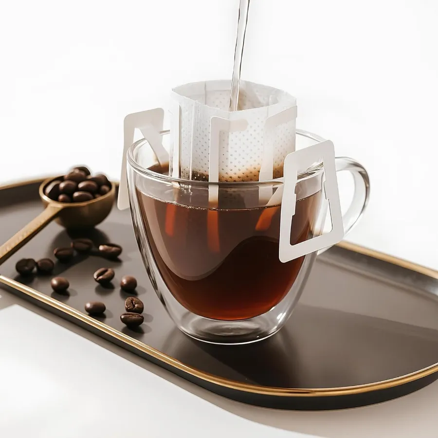 Conjunto 50 Coador de Café Dose Única Filtro de Papel Premium 7,5x9cm Coadores Descartáveis Individuais, Café Passado Manual, Prático, Higiênico, Ideal para Casa, Escritório, Viagem e Degustação