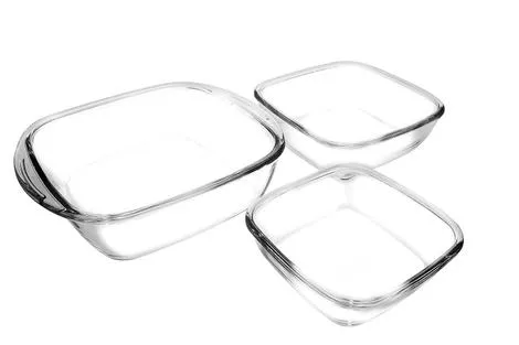 Conjunto de Assadeiras Marinex Quadrado de Vidro 2 Peças Com Alça 15220200943957