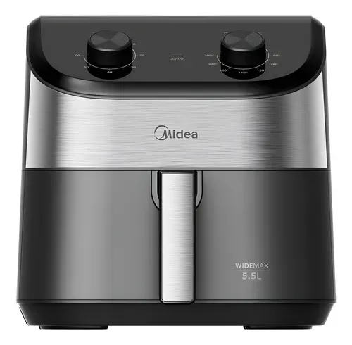 Fritadeira Air Fryer 5,5l Widemax Preto E Inox Midea