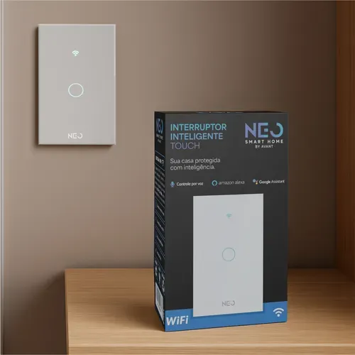 Interruptor Inteligente Wi-Fi Touch 1 Botão Alexa Google 4x2 Avant Neo