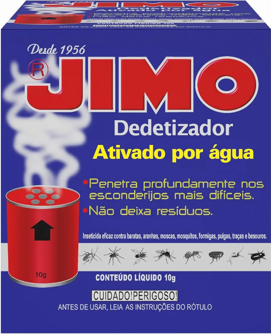 JIMO Dedetizador Ativado por Água Inseticida Desinsetização de Casas e Ambientes Fechados Eficaz contra Barata Aranha Pulga e Insetos Caseiros Tubo 10g