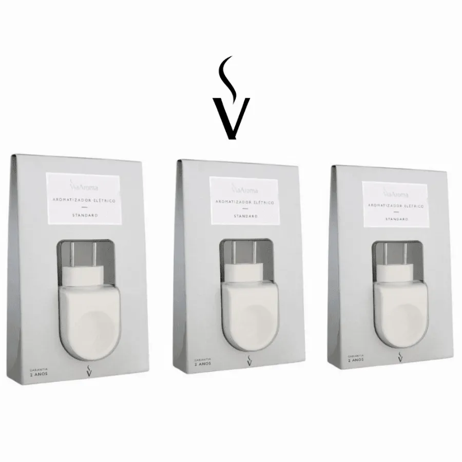 Kit 3 Aromatizadores Elétricos Standard - Via Aroma | Shopee Brasil