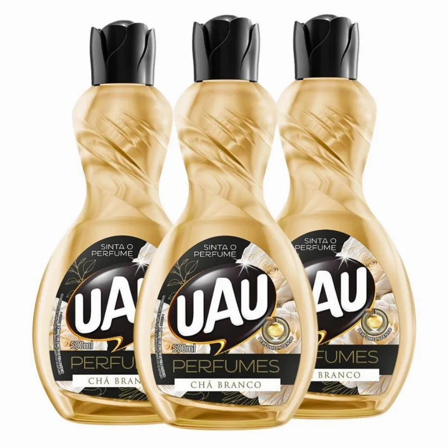 Kit 3un Limpador 500ml UAU Perfume Chá Branco | Shopee Brasil
