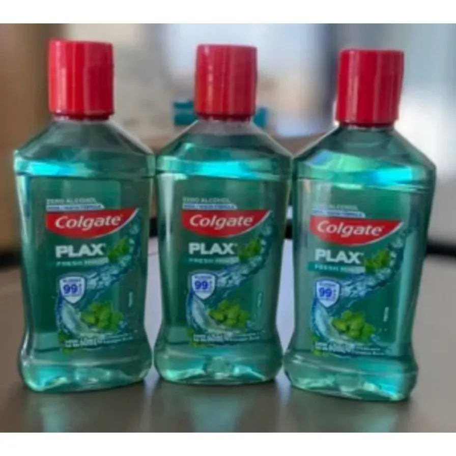 kit com 3 unidades Enxaguante Bucal Colgate Plax 60ML Refrescante perfeito e pratico carregar na necessaire e viagens | Shopee Brasil