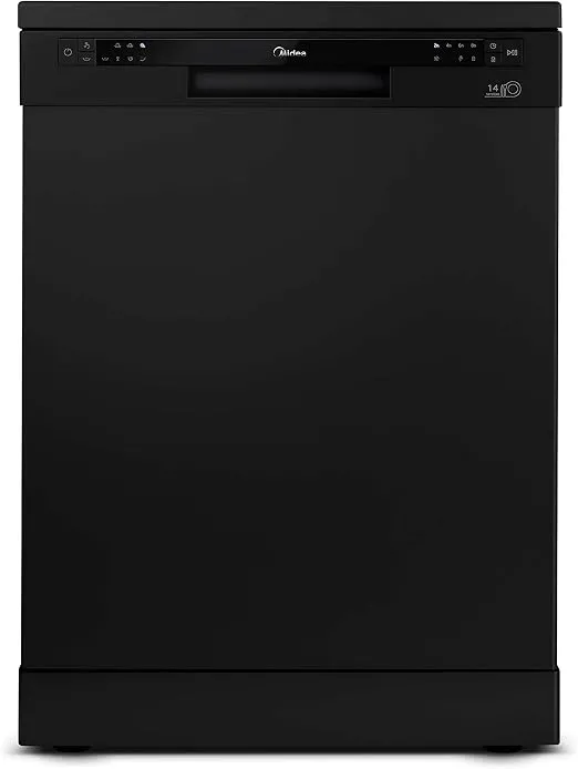 Lava-Louças Midea 14 Serviços Preta 127V com Programa Eco e Higienização 70°C