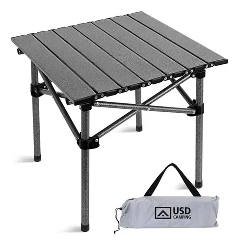 Mesa Dobrável Camping em Alumínio com Bolsa para Transporte