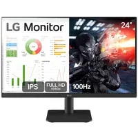 Monitor Gamer LG 24 Polegadas Full HD, 100Hz, IPS, 5ms, HDMI, Ajuste de Inclinação, Preto - 24MS500-B