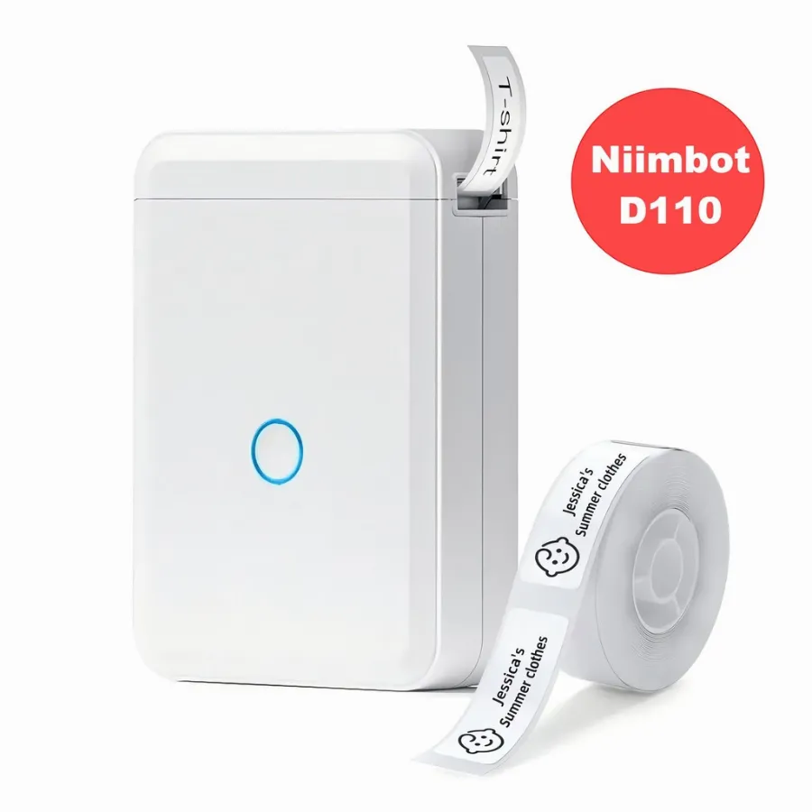 Niimbot D110 Impressora De Etiqueta Térmica Portátil Sem Fio Bluetooth + 1 Rolo Etiqueta | Shopee Brasil
