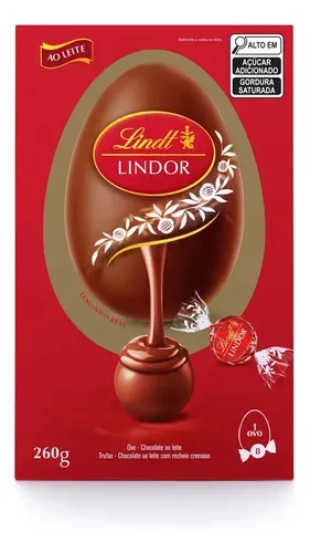 Ovo De Páscoa Ao Leite Com 8 Bombons Cremosos 260g - Lindt