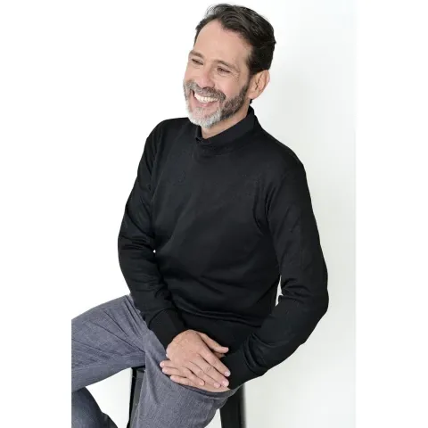 Suéter Masculino com Gola Careca Preto