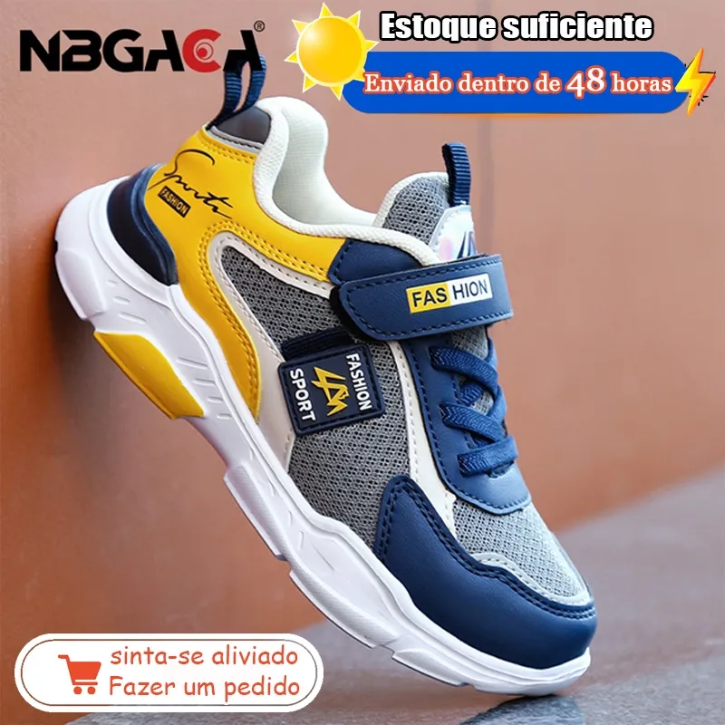 Tênis/Sapato Infantil Masculino De Malha Respirável Antiderrapante Casual Para Corrida | Shopee